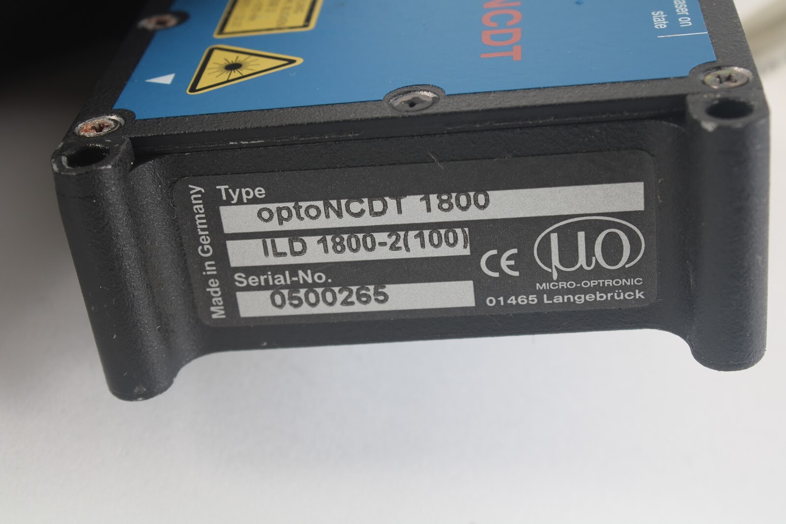 Micro Epsilon ILD1800-2 (100), optoNCDT 1800, Laser Triangulation Sensor System