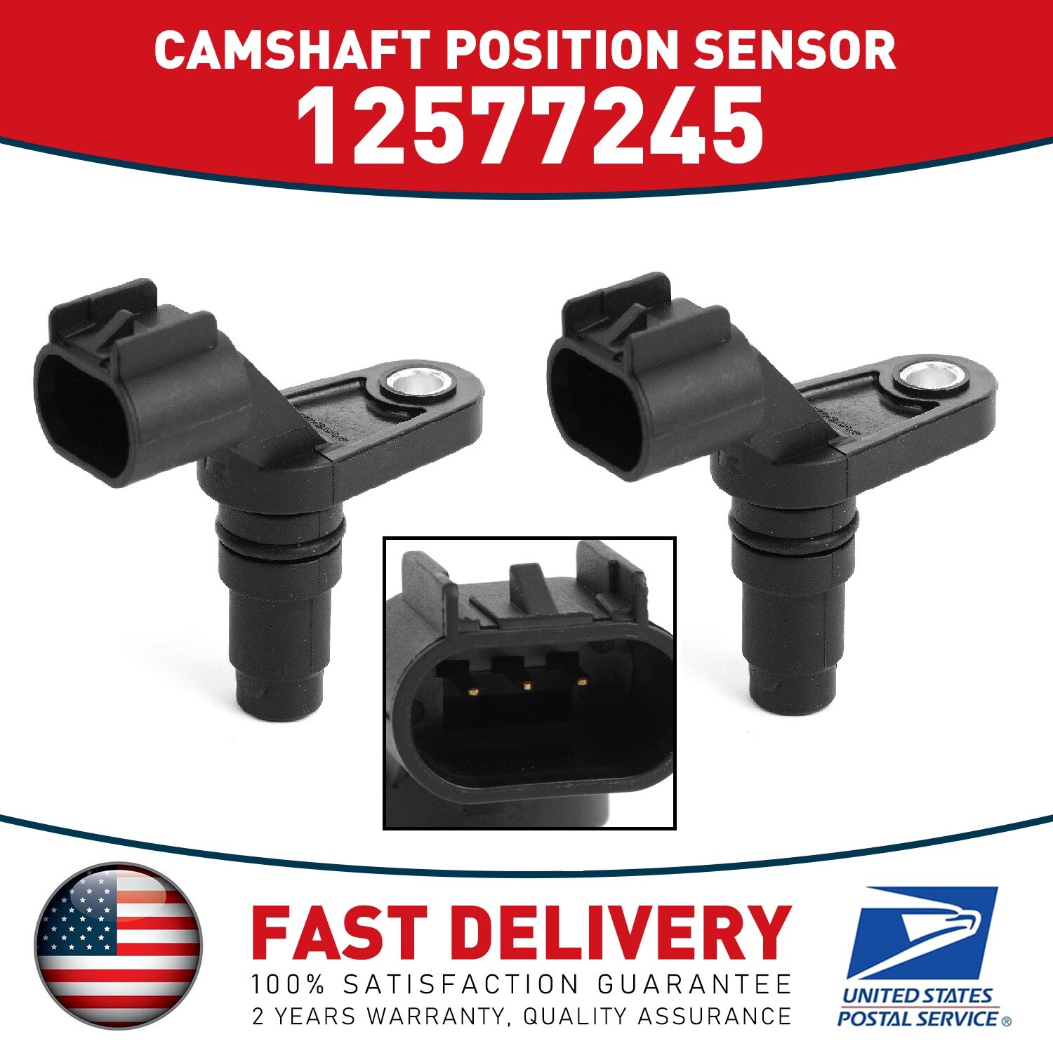 2 x Camshaft Position Sensor For Chevrolet Equinox 2010-2017 2.0 2.4L 12577245
