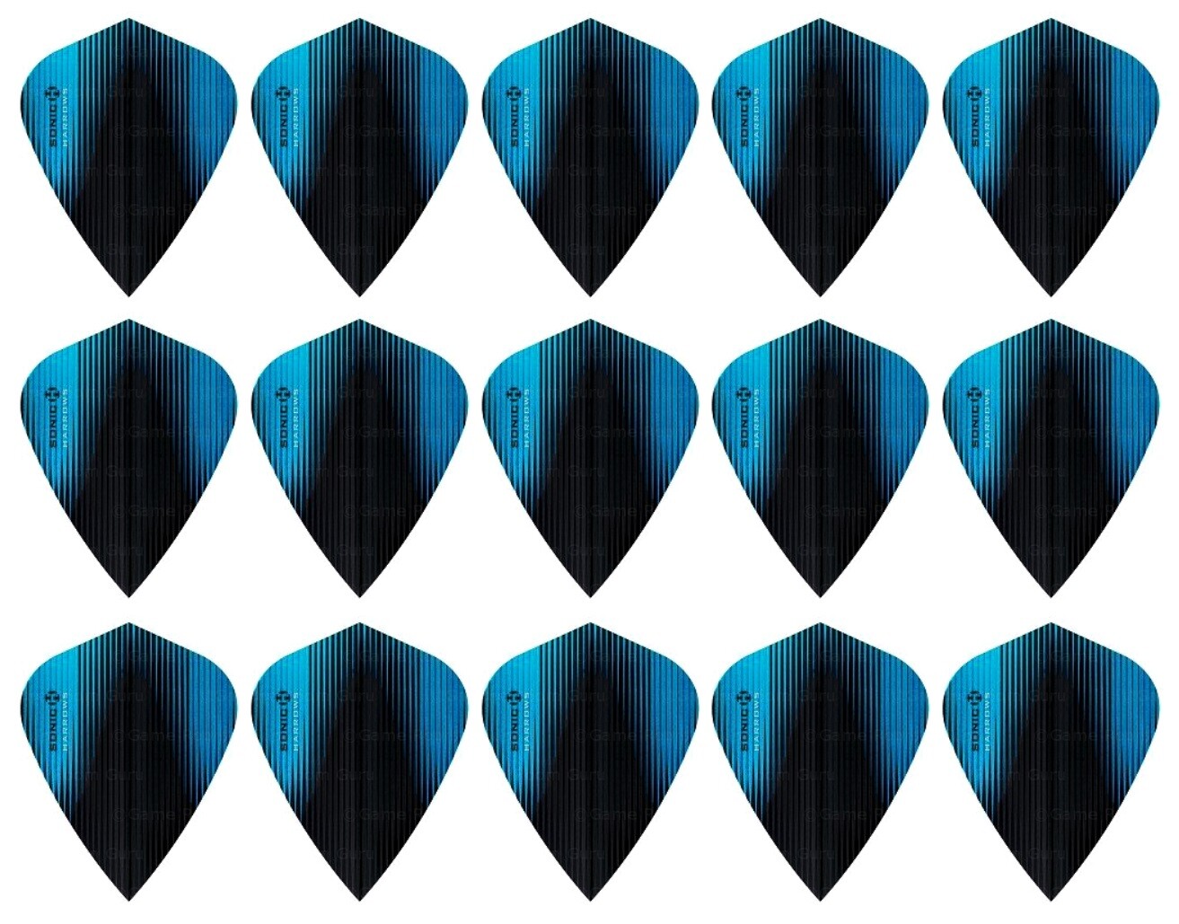 5 New Sets Harrows Sonic X Kite Dart Flights – Ships w/ Tracking - Aqua
