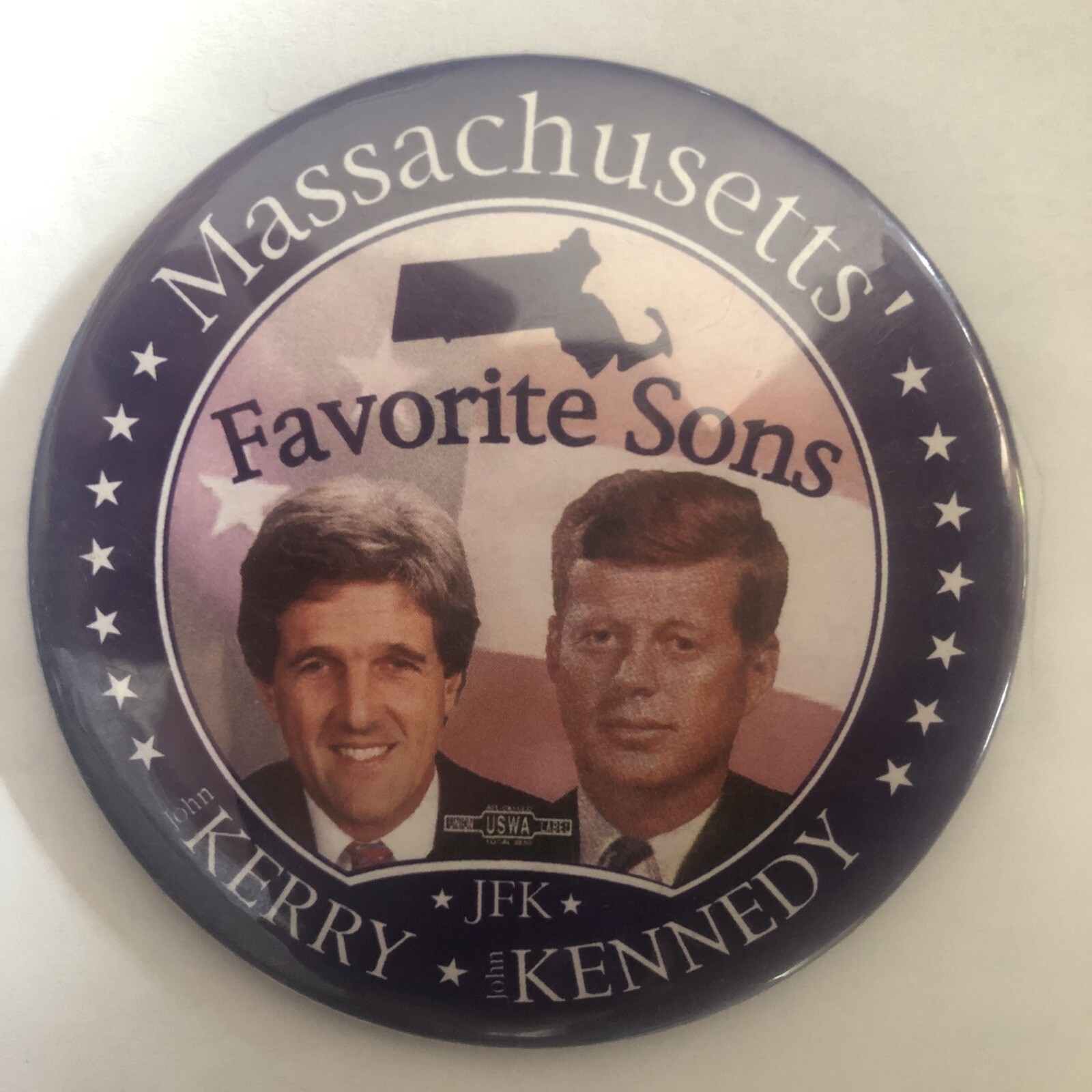Massachusetts Favorite Sons Kerry Kennedy  3" pinback button pin