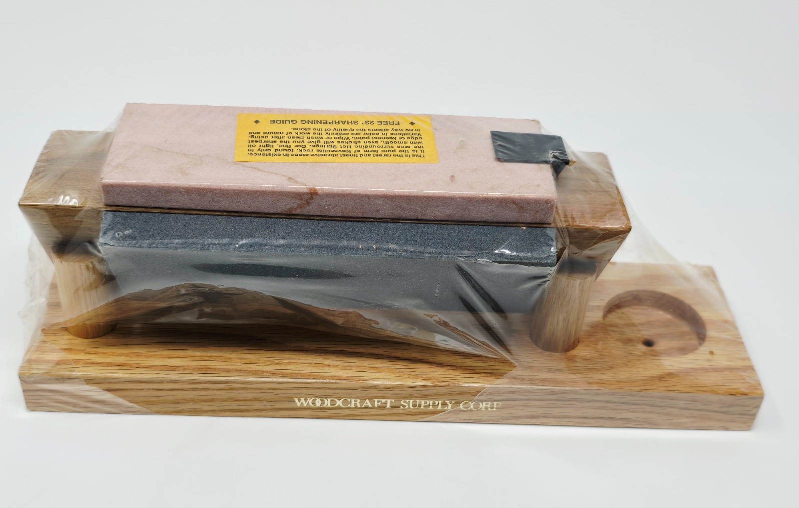 NEW Woodcraft Supply Corp Woburn MA Vintage Sharpening Stone Kit 3 Stones Oil