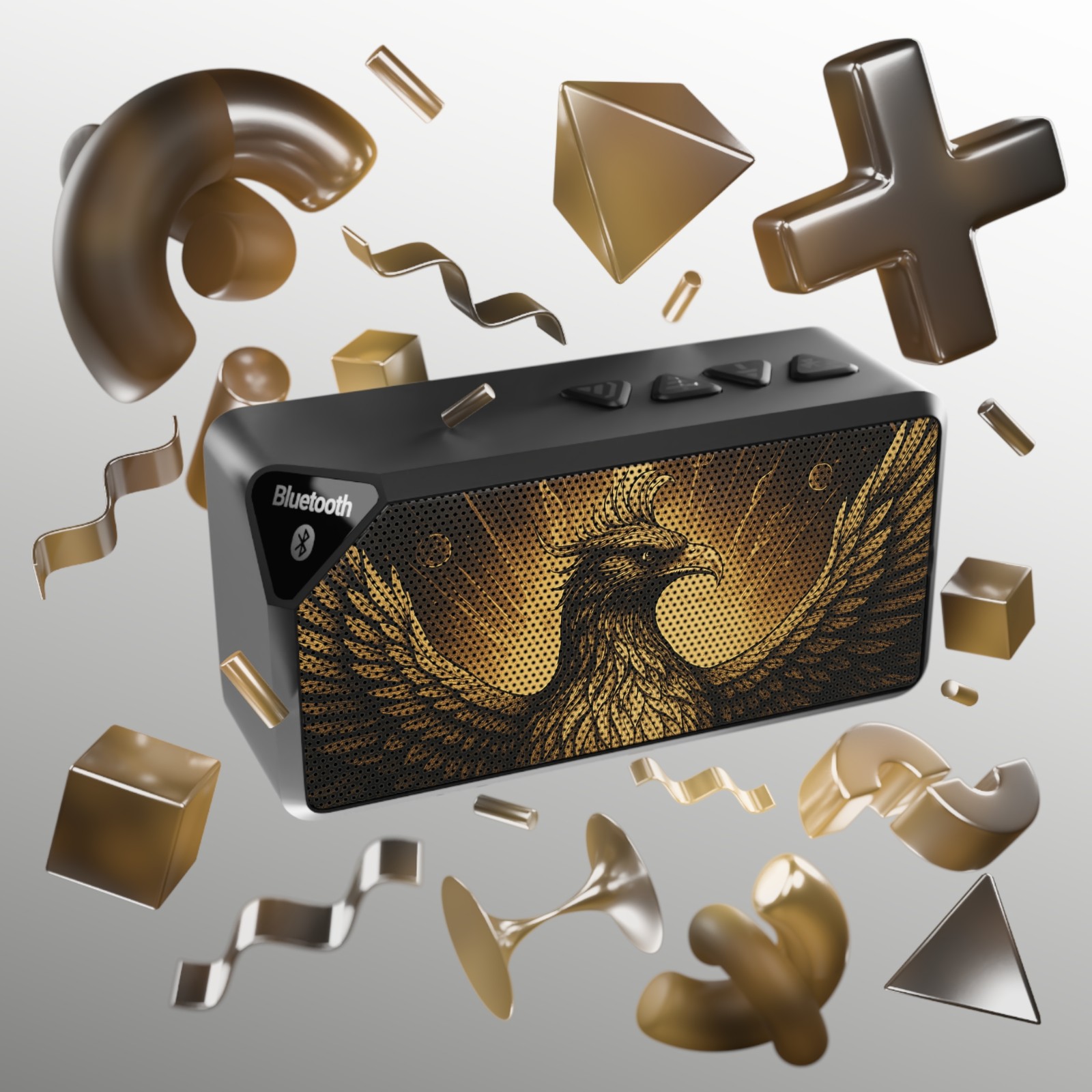 Bluetooth Speaker with Phoenix Design, Portable Music Player, Wireless [...]