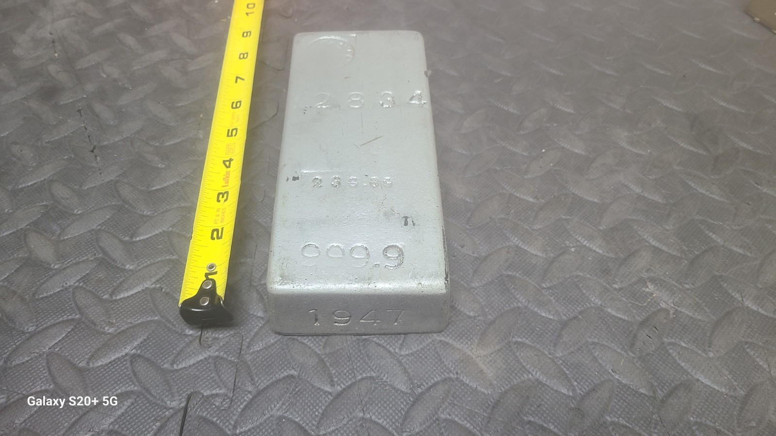 Vintage Movie Prop Silver Bar Used In Motion Pictures Replica Bullion Silver Bar