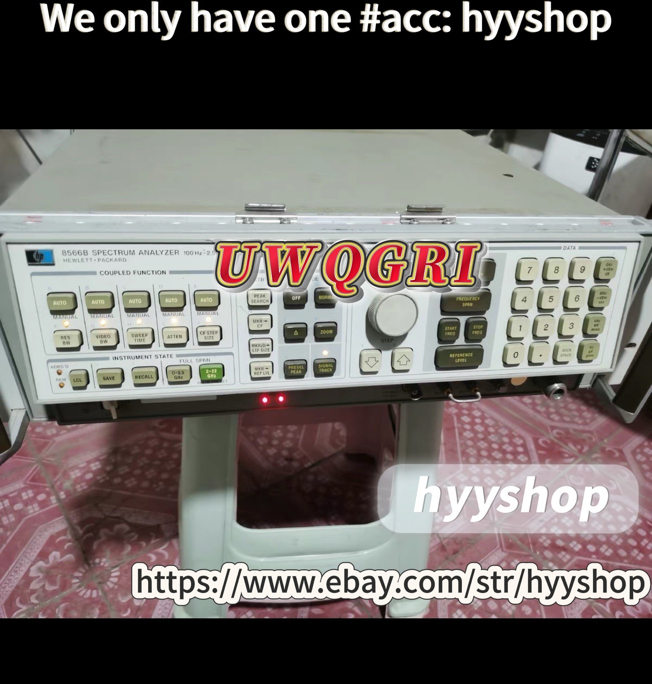 keysight /HP/ Agilent 8566B 100 Hz to 22 GHz Microwave Spectrum Analyzer w/Cable