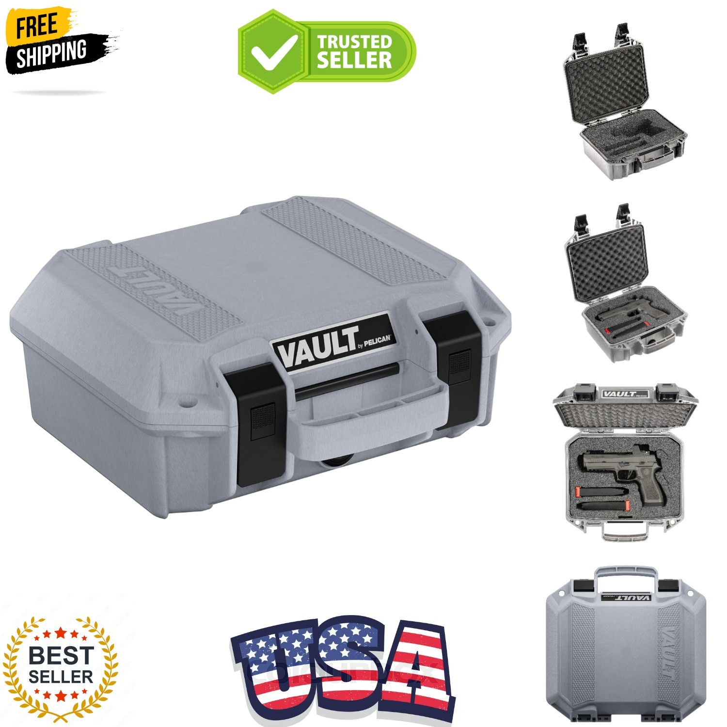 Vault Multi-Pistol Custom Cut Foam Case From the Custom Case Center
