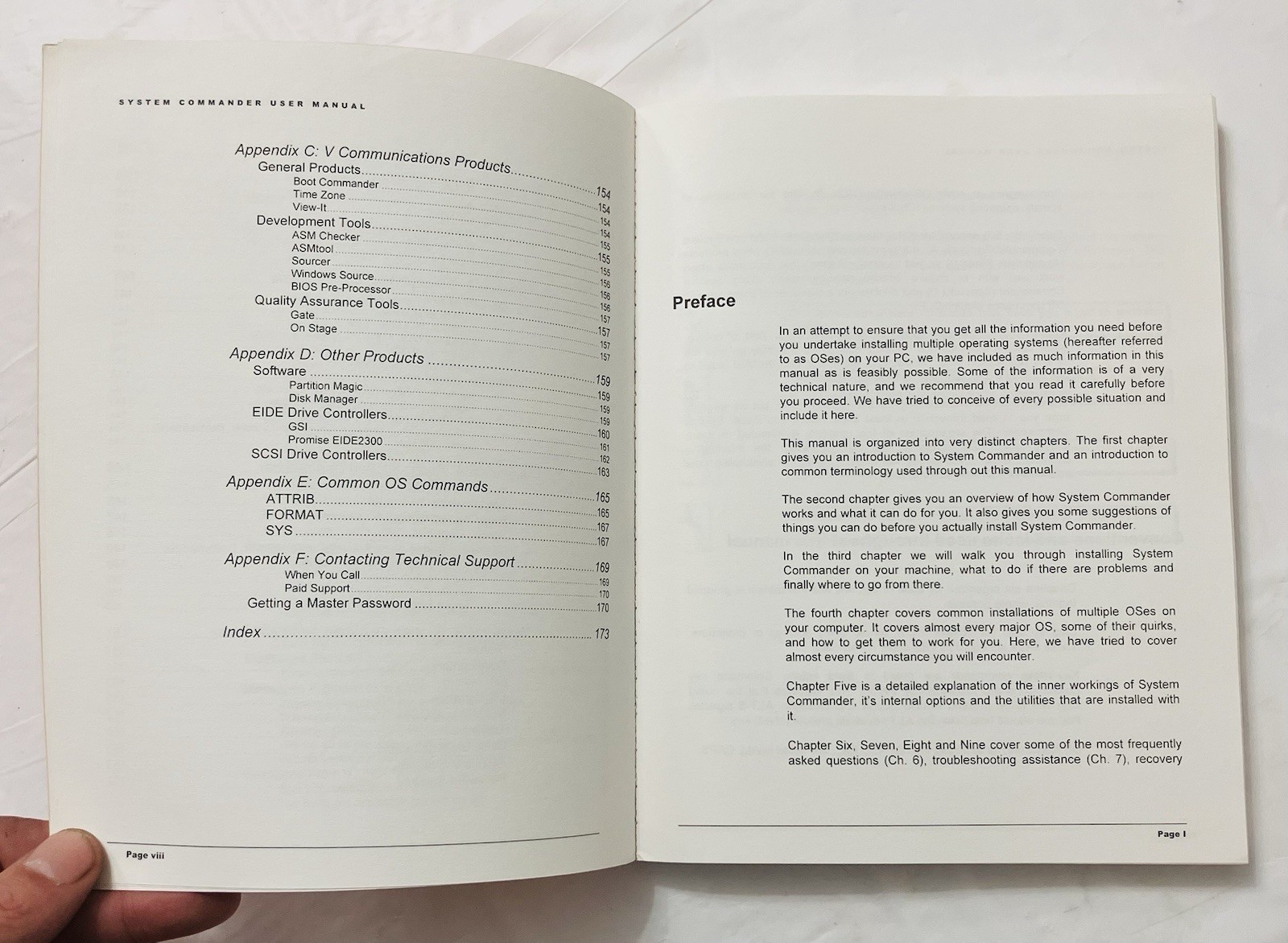 Original System Commander User Manual VCOM Partitioning Guide Windows Linux 1996
