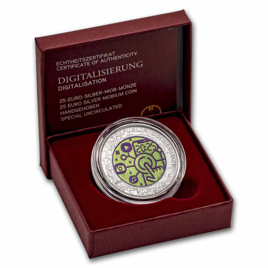 2025 Austria Silver/Niobium Digitalization €25 BU