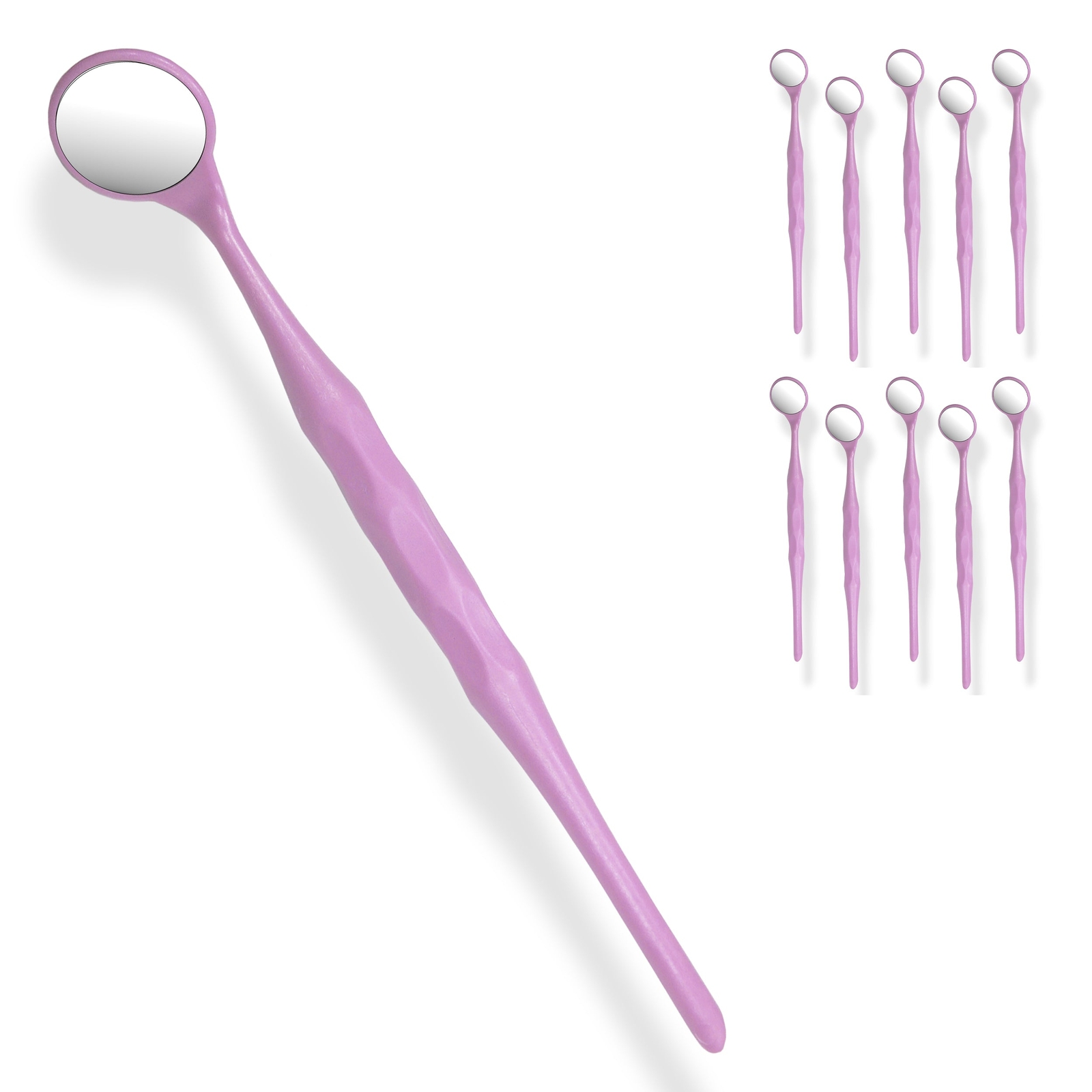 10 Pieces Dental Autoclavable Disposable Mouth Mirror Pink -ORAL32