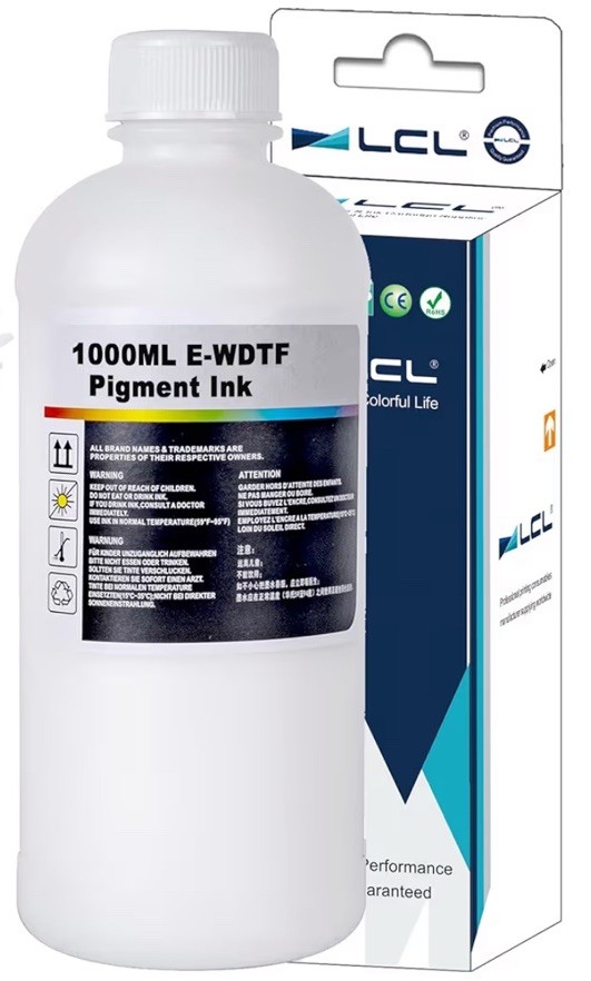 White E-WDTF Ink Direct to Transfer Film DTF Printer Ink X3 1000ml Bottles