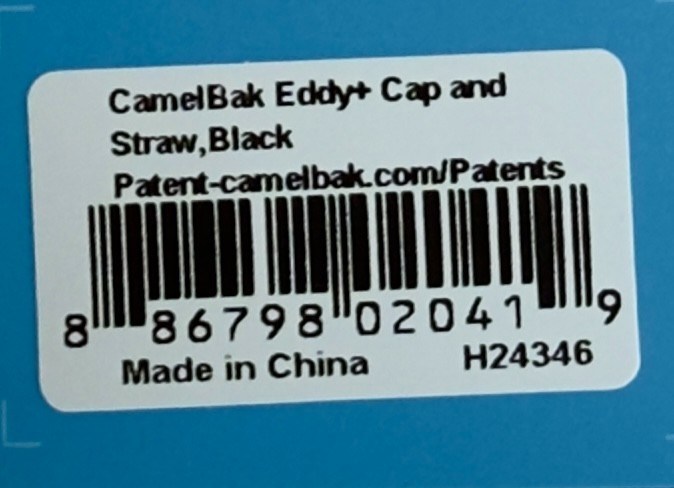 Camelbak Eddy+ Replacement Cap and Straw Black (New/Unused)
