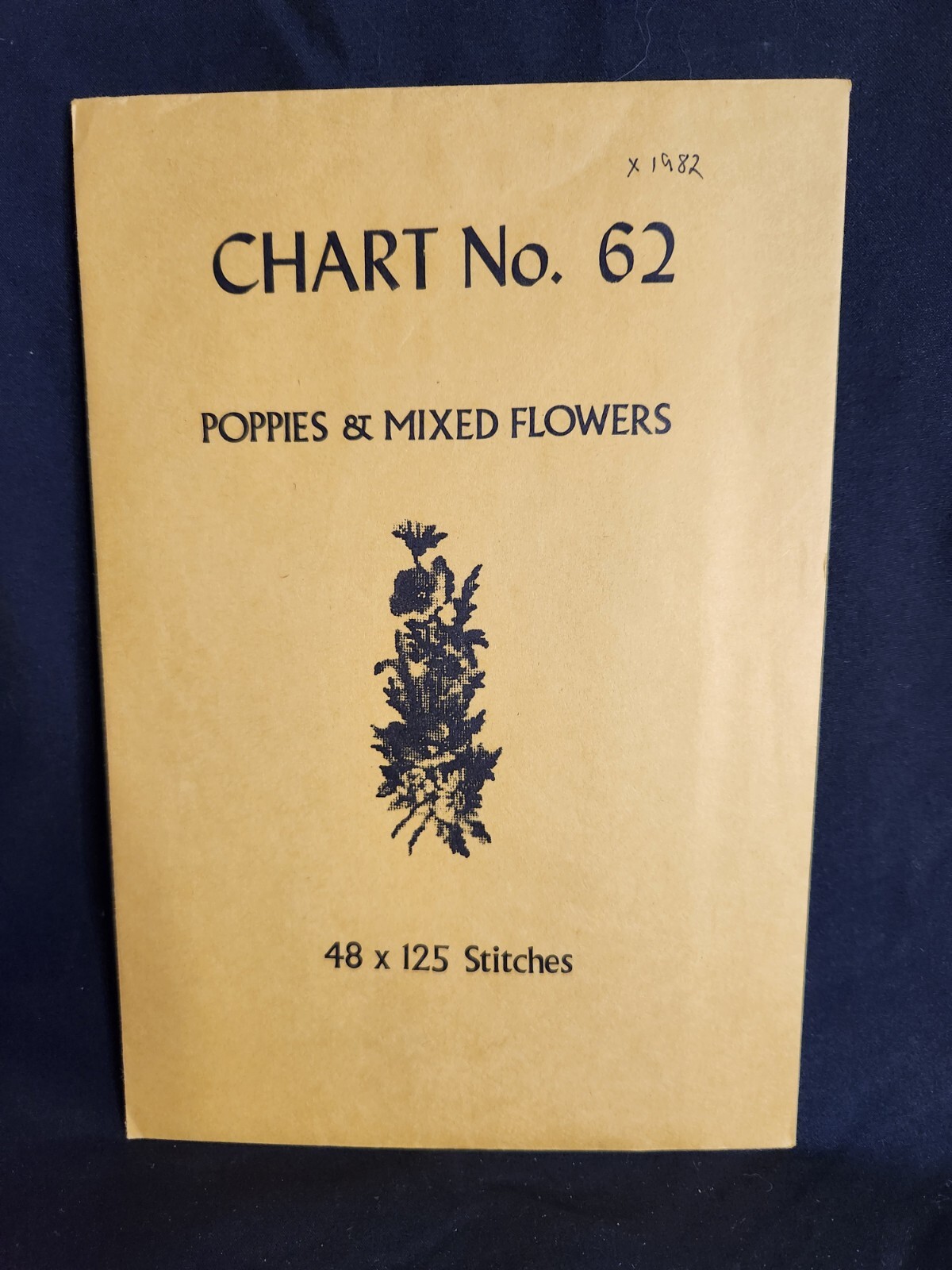 Babs Fuhrmann Petit Point Chart No. 62 Poppies & Mixed Flowers Vintage