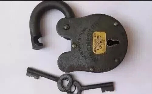 5'' Padlock Winchester Fire Arm Factory , with Key Set Blacksmith Gunsmith Lock