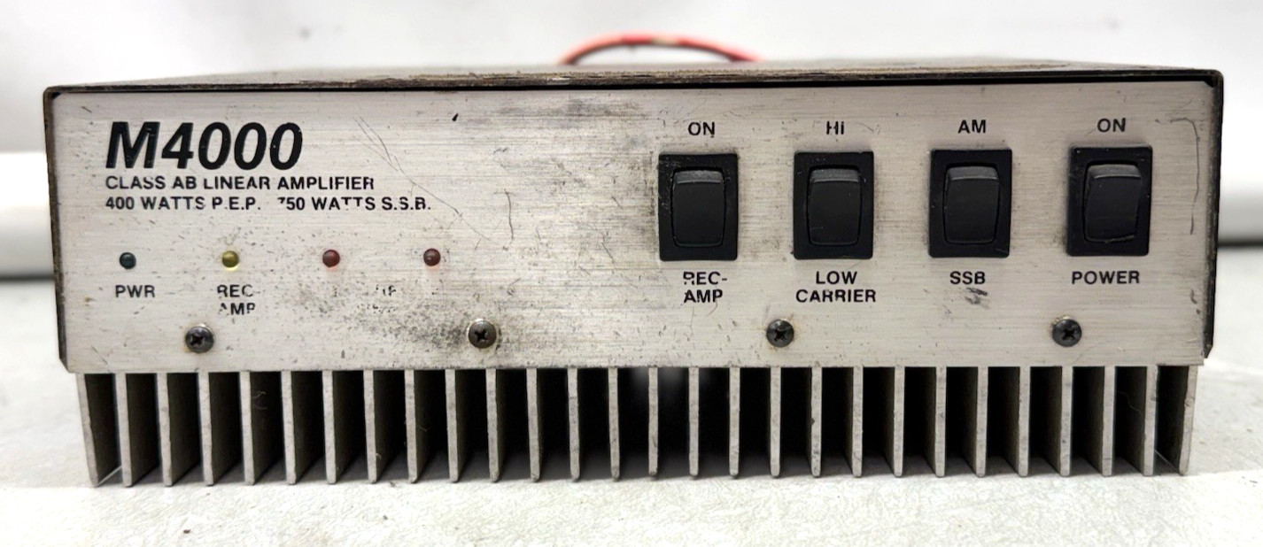 Vintage Messenger M4000 Class AB Linear Amplifier Mobile CB