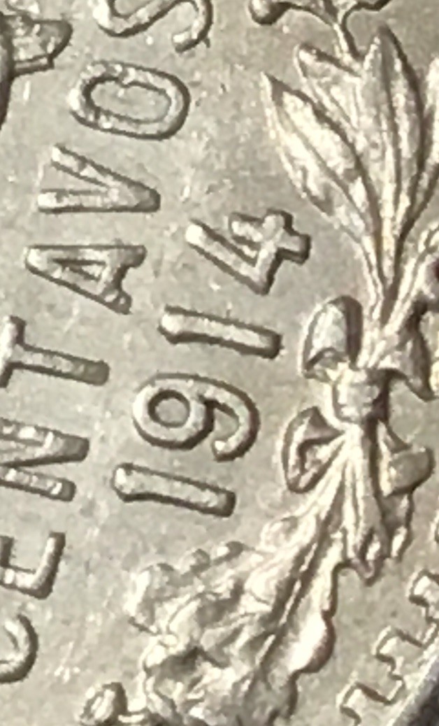 1914 Mexico 20 Centavos Silver HG