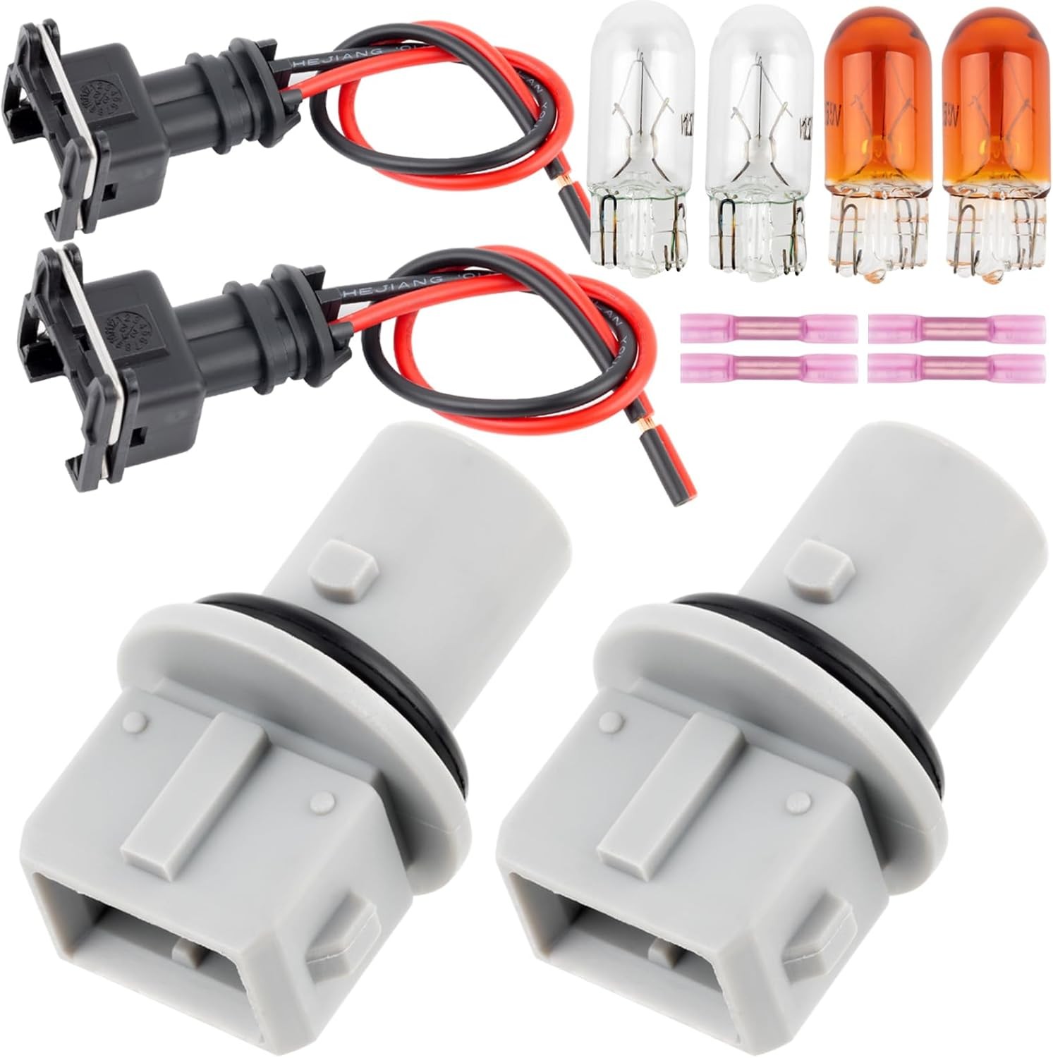 Side Marker Light Bulb Socket with Wire Harness Fit for Ford F250 F350 F450 F550