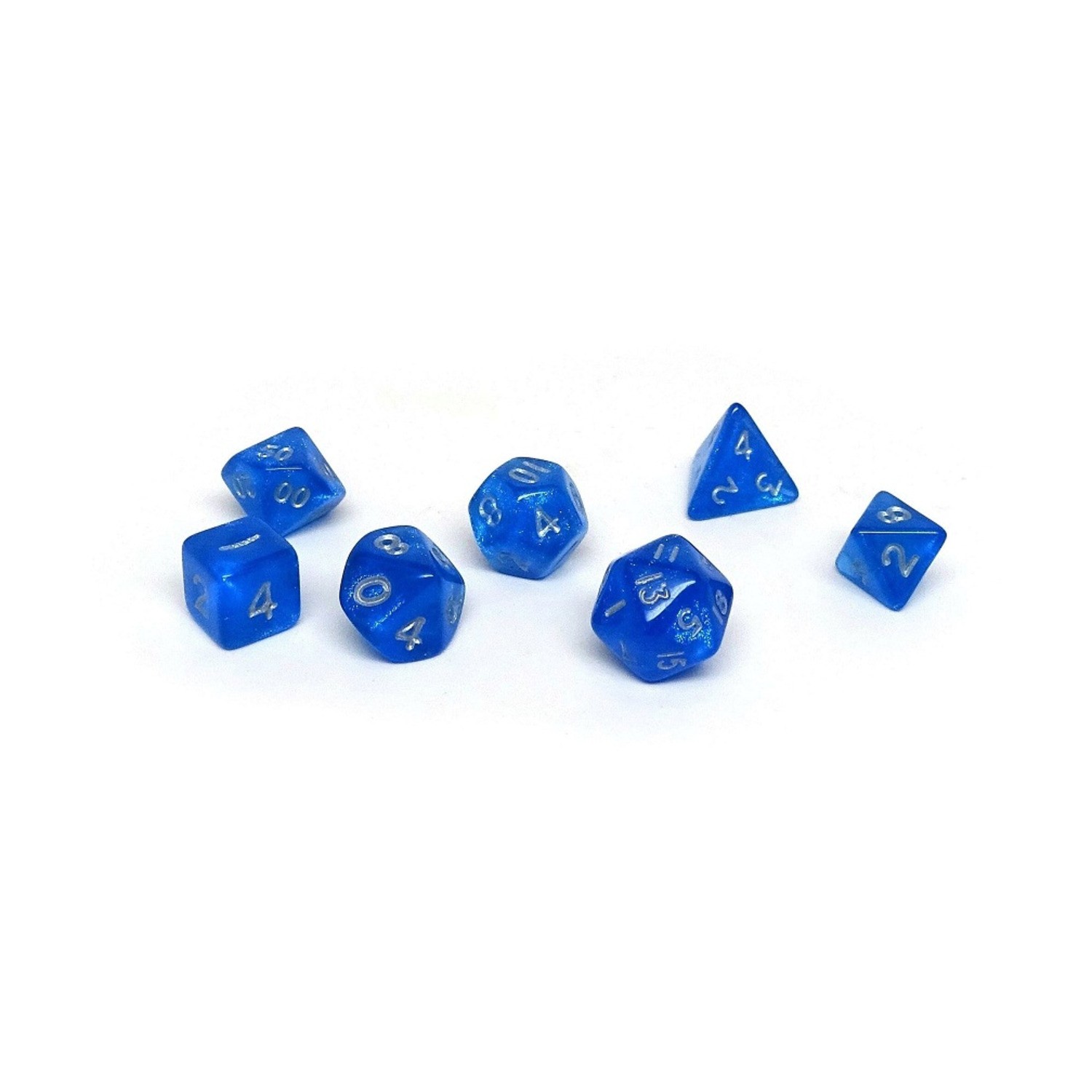 Easy Rolle Dice - Standard Shapes, Micro & Ove  Poly Set - Ocean Blue w/Si New