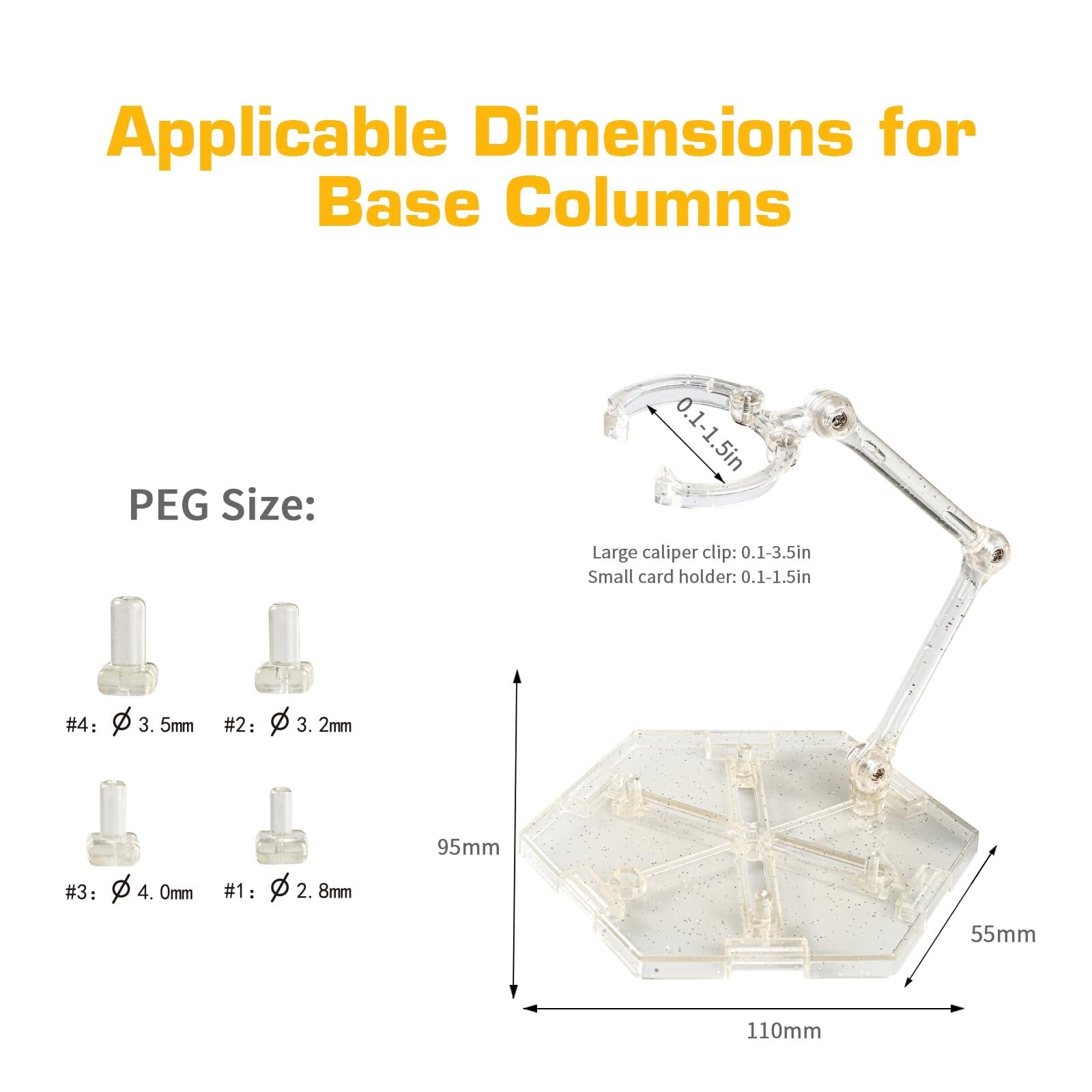 DDUNG Action Figure Stand, Versatile and Sturdy Display Holder Base ,for 6-8 ...