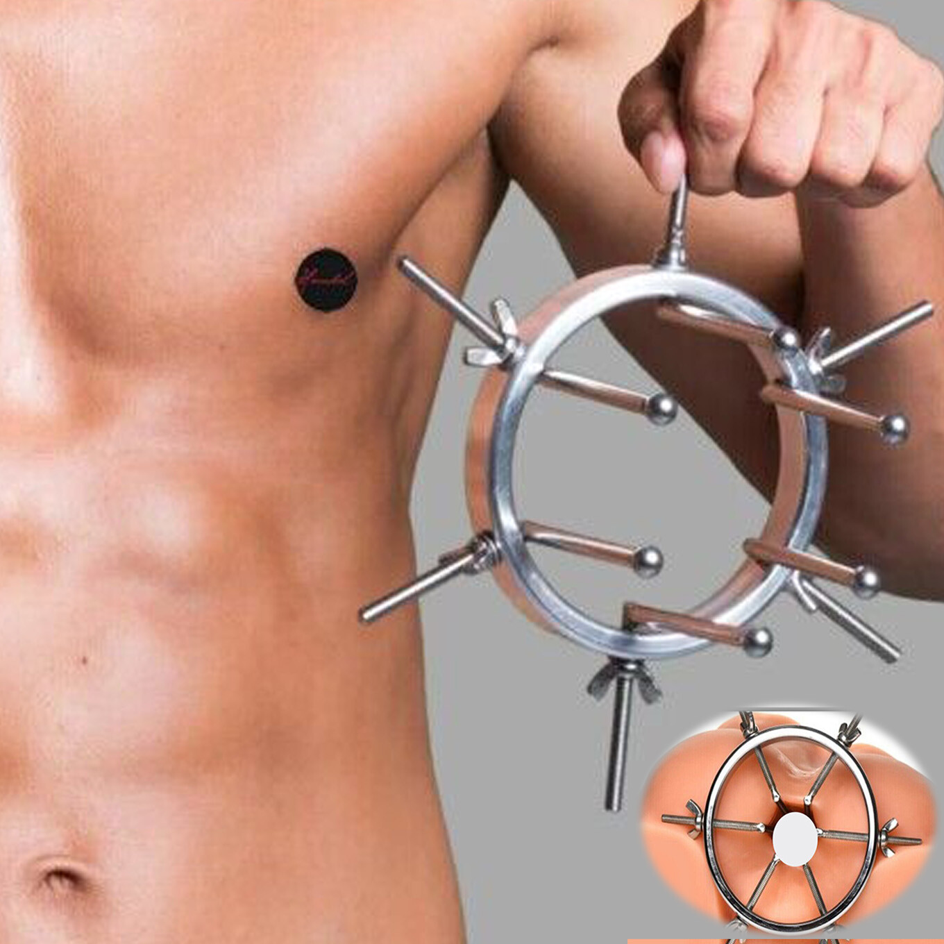 Adjustable Huge Plug Extreme Spreader stretcher Vaginal Speculum Chastity Device