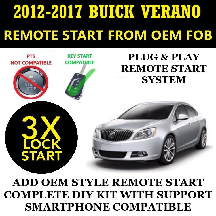 Remote Start Kit for Buick Verano 2012-2017 Plug and Play 3X Lock