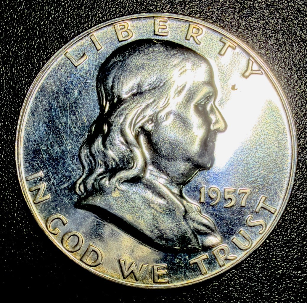 1957-P Franklin Silver Half Dollar Gem Proof Uncirculated