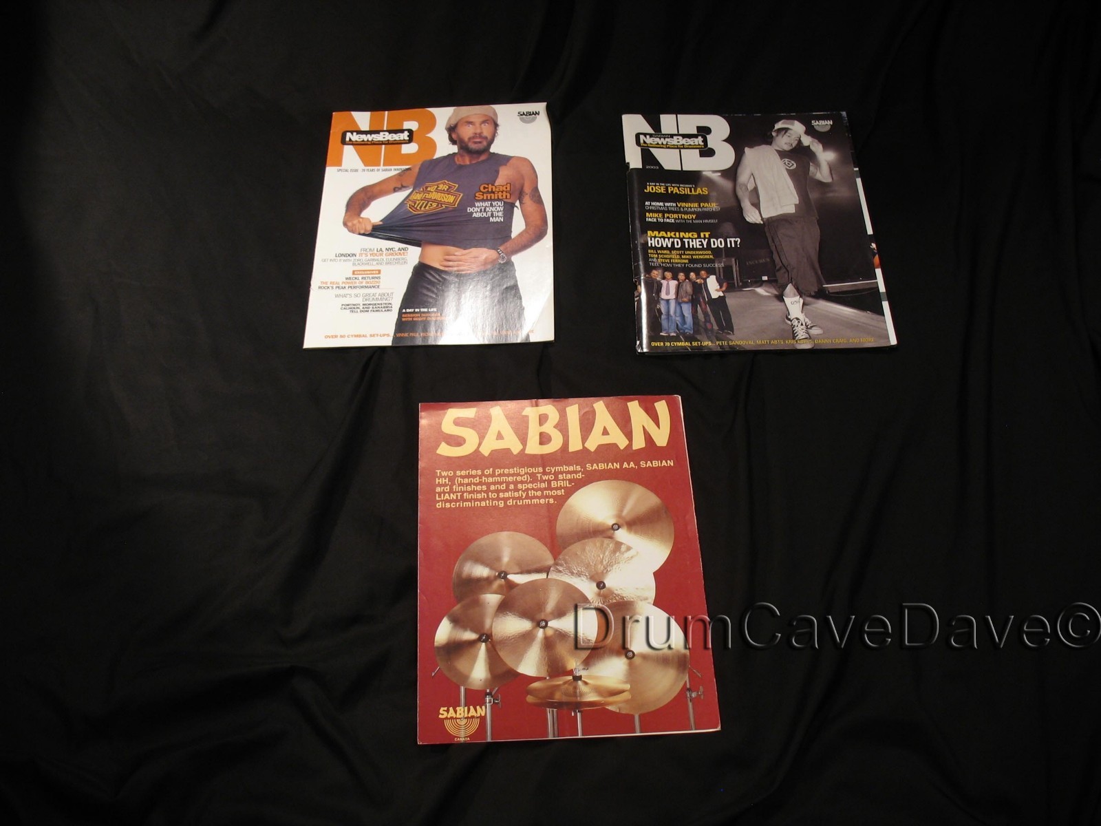 VINTAGE 1980s SABIAN CATALOG & NEWSBEAT magazines - CHAD SMITH