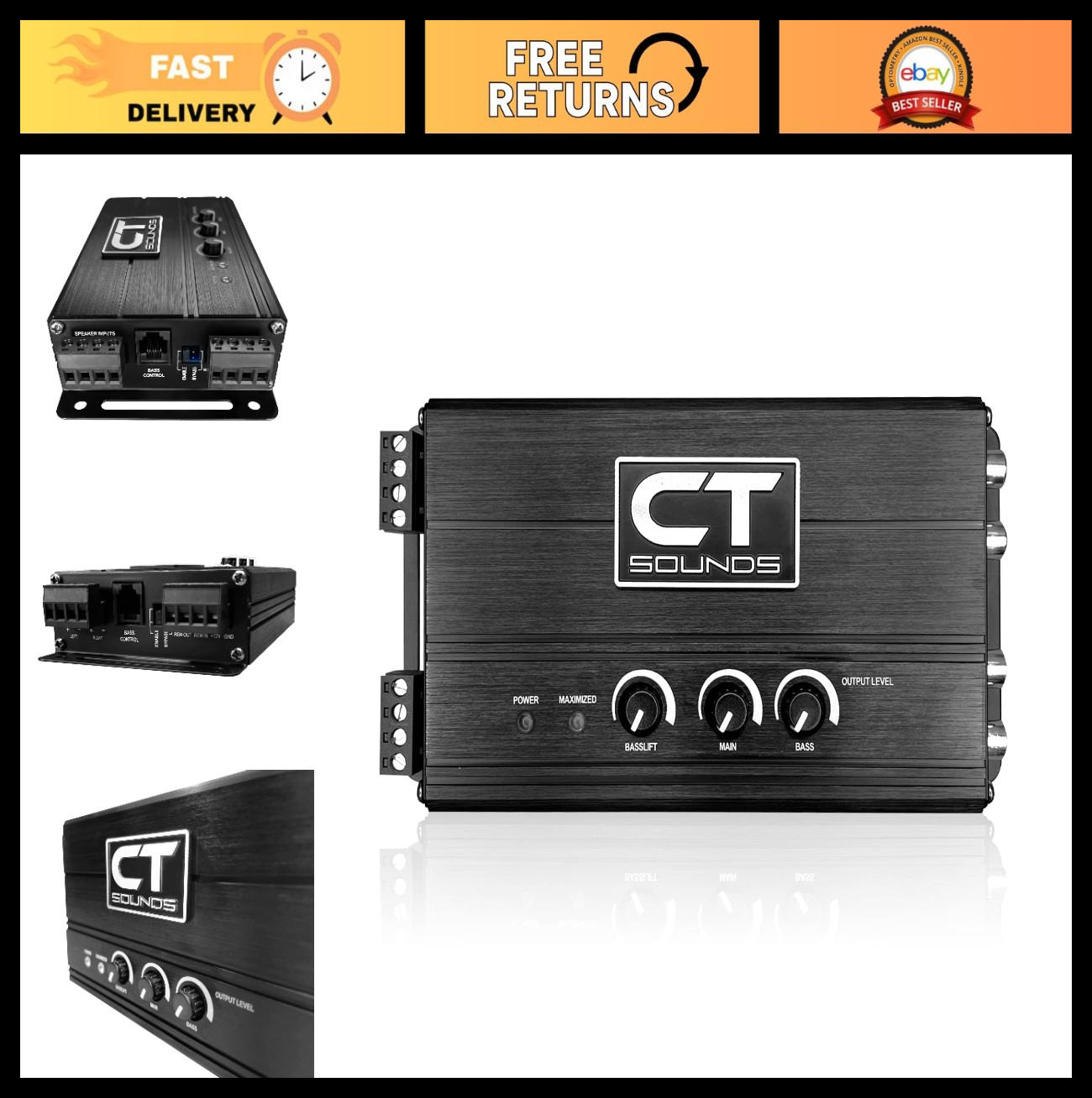 Premium 2-Channel Line-Out Converter with BassLift for Enhanced Sound Quality