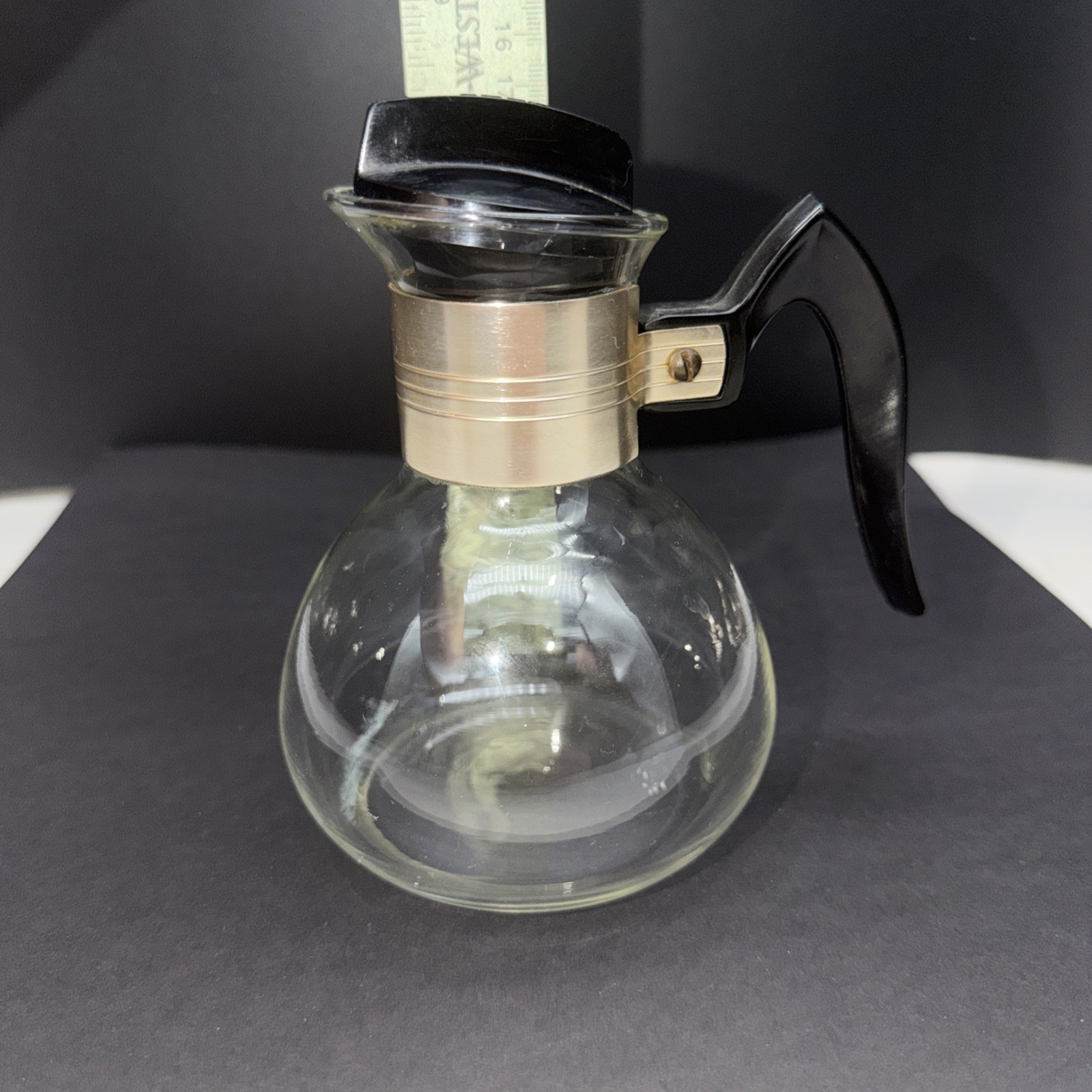 Cory Glass Coffee Carafe 5.5" – Replacement Small Size – Black Handle & Lid
