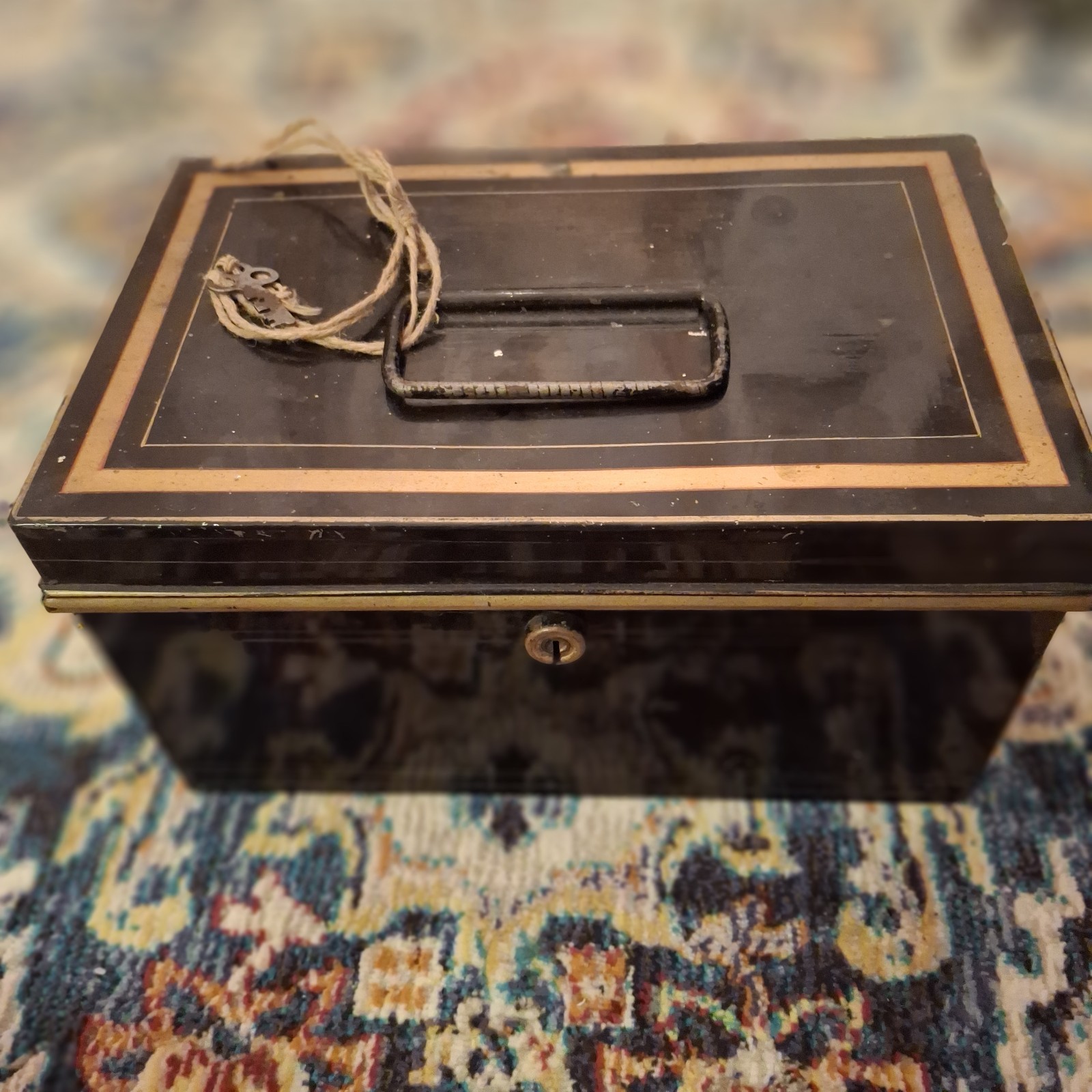 M. STEIN Metal Makeup Lockbox C. 1910 - RARE