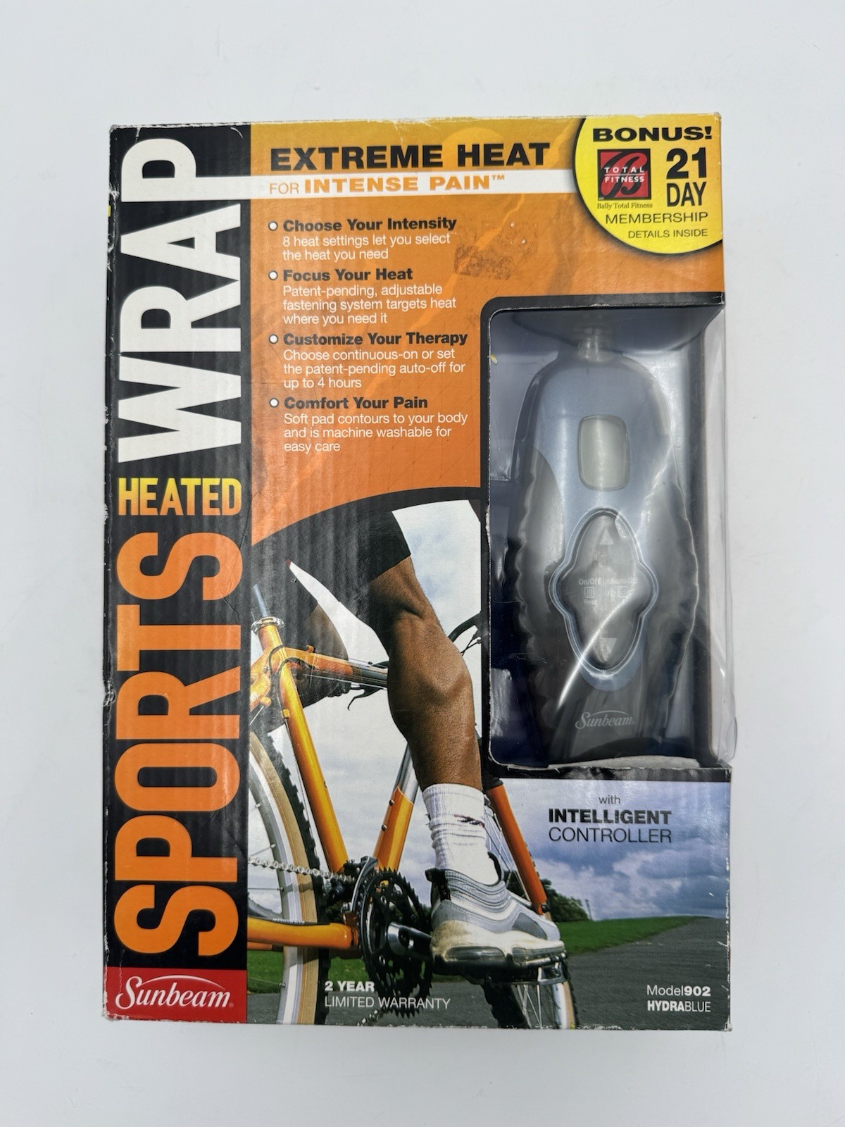 Sunbeam Heated Sports Wrap Extreme Intense Pain Intelligent Controller Model 902
