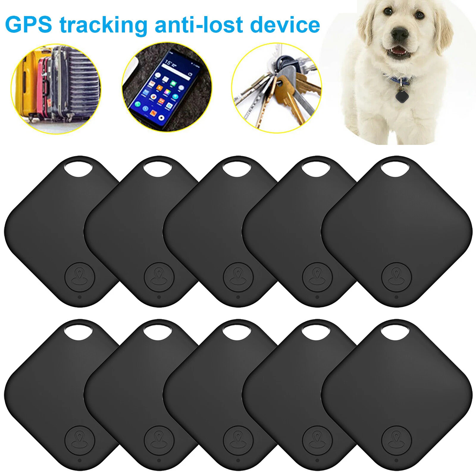 10X Tile GPS Tracker Wireless Bluetooth Anti-Lost Tracker Wallet Key Pet Finder
