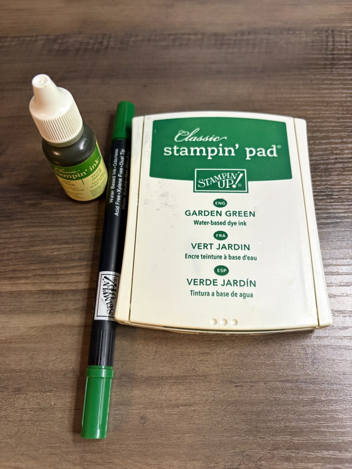 Stampin Up Classic Ink Refill, Marker & Pad ~ Garden Green