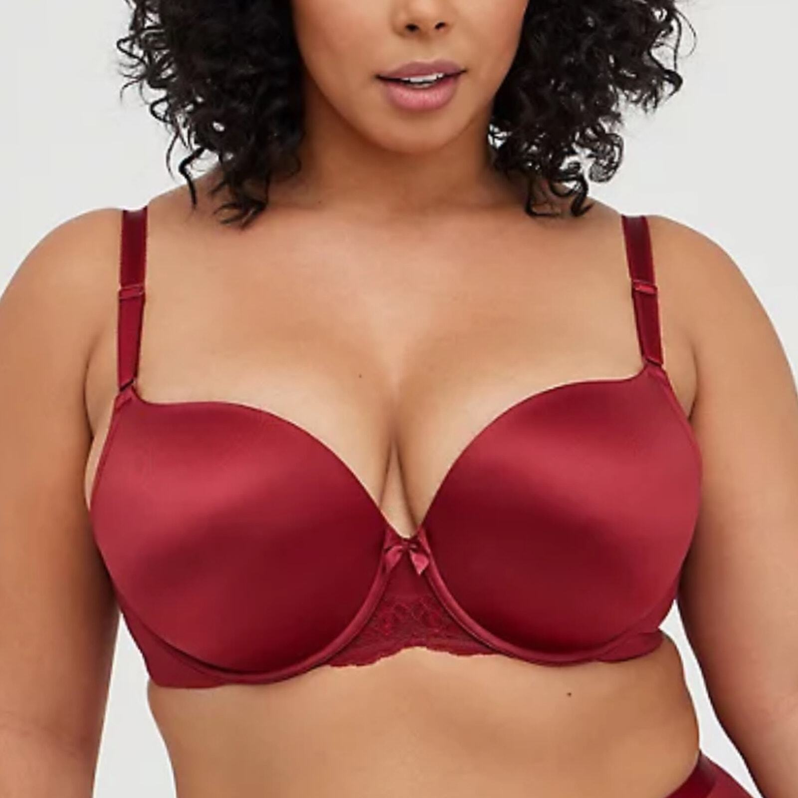 Torrid NWT Push-Up T-Shirt Bra - Shine Red with 360 Back Smoothing Size 38D