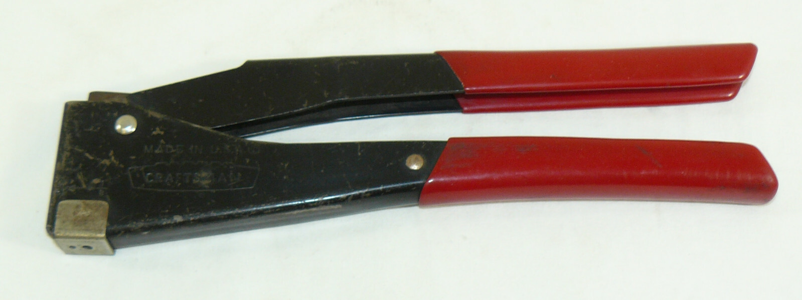 Vintage Sears Craftsman Rivet Setting Hand Tool With Red Grip Handle