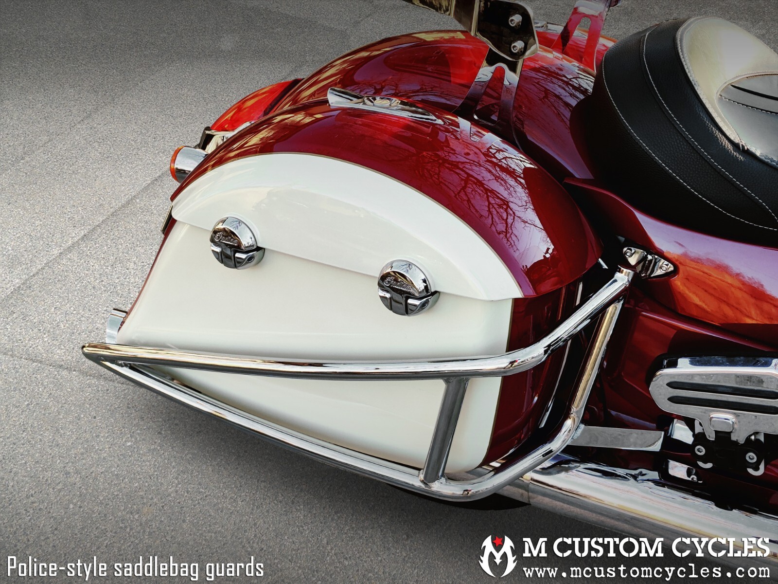 Police-Style Saddlebag Guards - Indian Chieftain, Roadmaster, Springfield, Chief