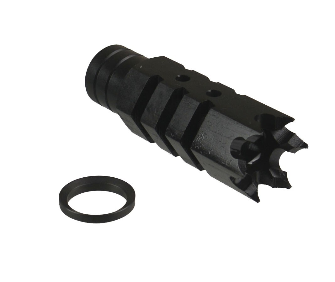 5/8X24 5/8-24 TPI Steel Shark Muzzle Brake F .308  .300 Blackout, 7,62MM,Washer