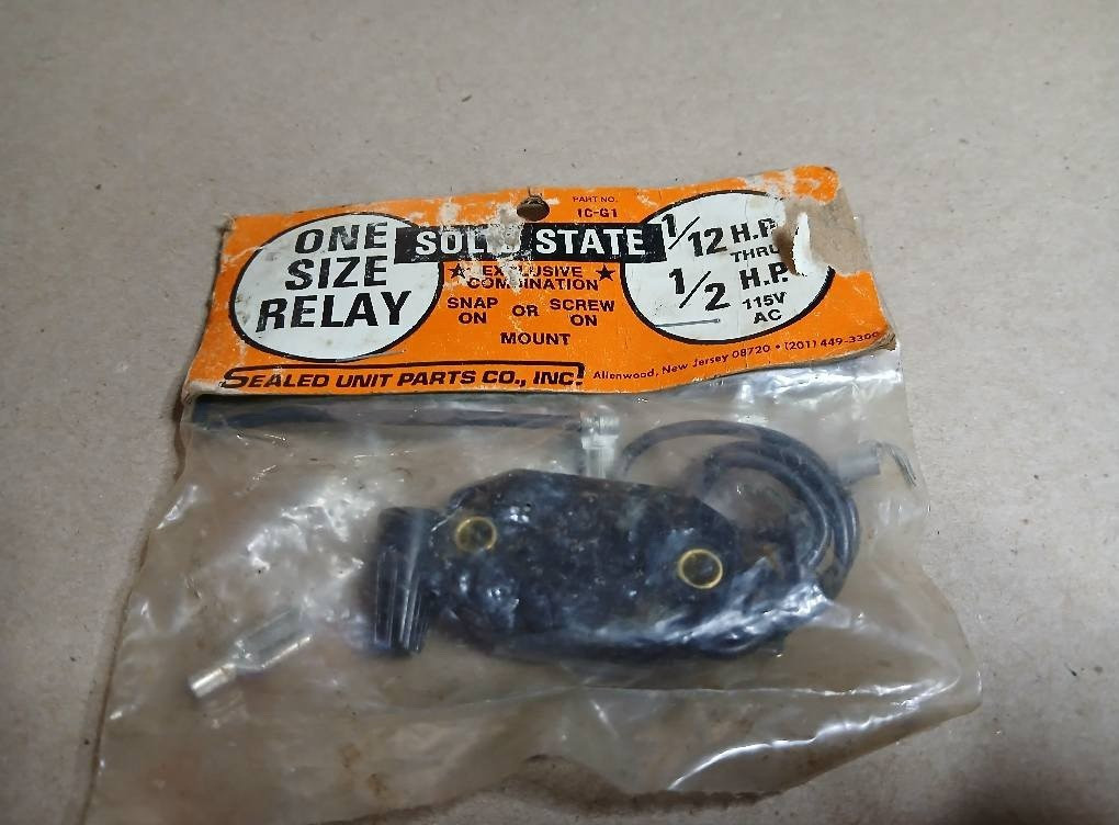 Solid state one size relay 1/2 hp thru 1/2 hp 115 VAC