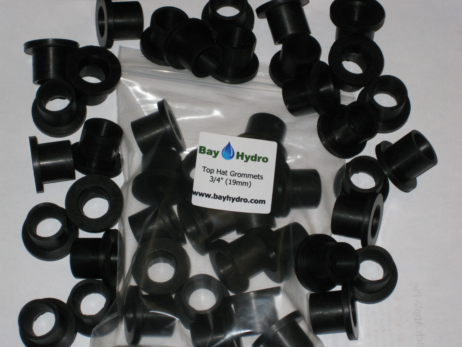 10pc 3/4" 19mm Bay Hydro Top Hat Grommets Bucket Fed Systems Tubing $$ SAVE $$