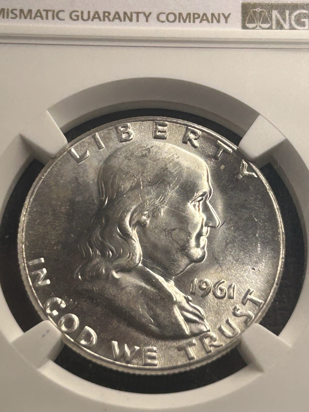 1961 Franklin Half Dollar 50C NGC MS64 Cert#6792796-009