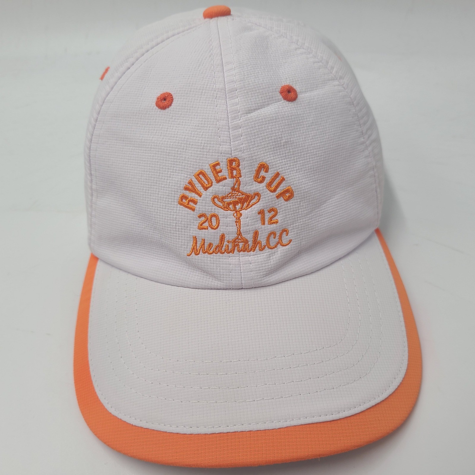 Ryder Cup Hat Adjustable Ahead White Orange Golf 2012 Medinah Country Club Men
