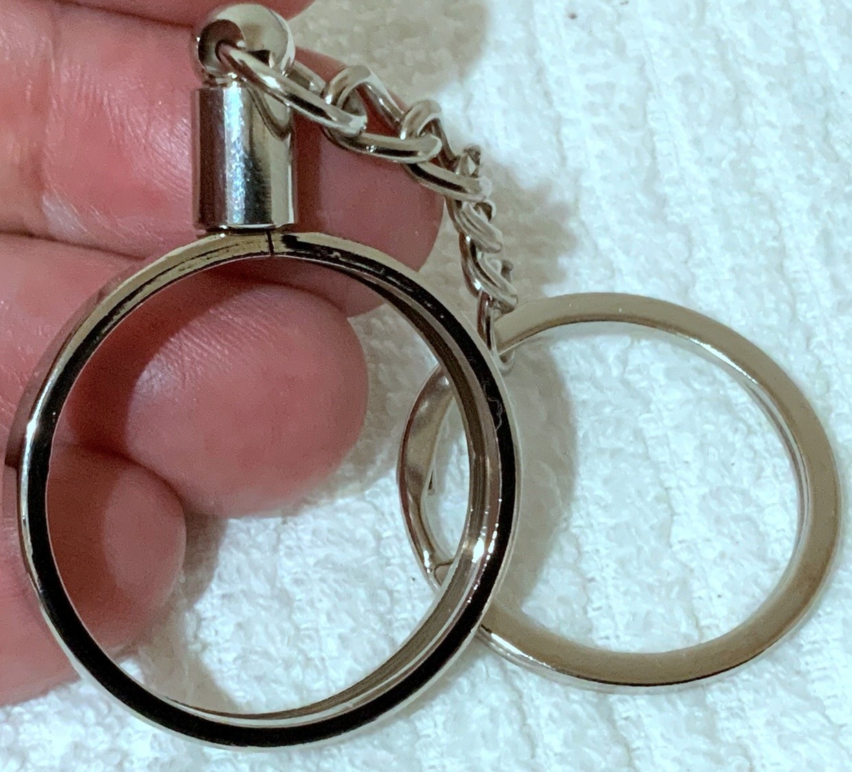 DIY 30MM Blank Keychain Bezel (Silver)