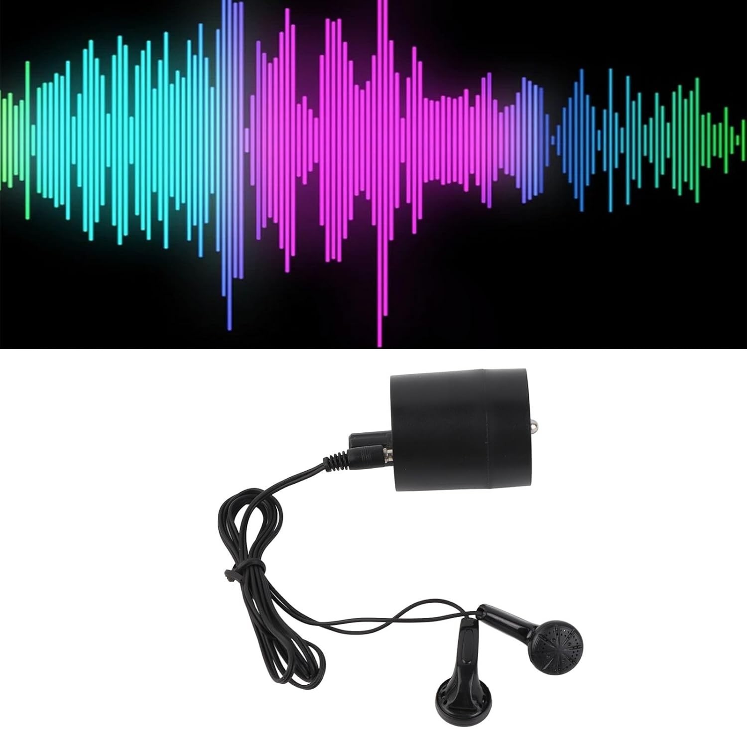 Compact Through Wall Sound Listening Device with Built-in Battery and Data Cable