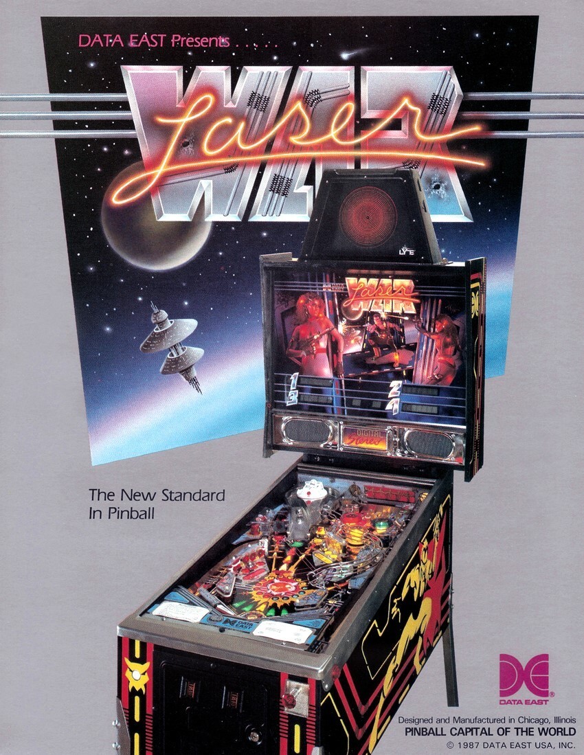 1987 Data East Laser War Pinball Machine Maintenance Tune Up Kit