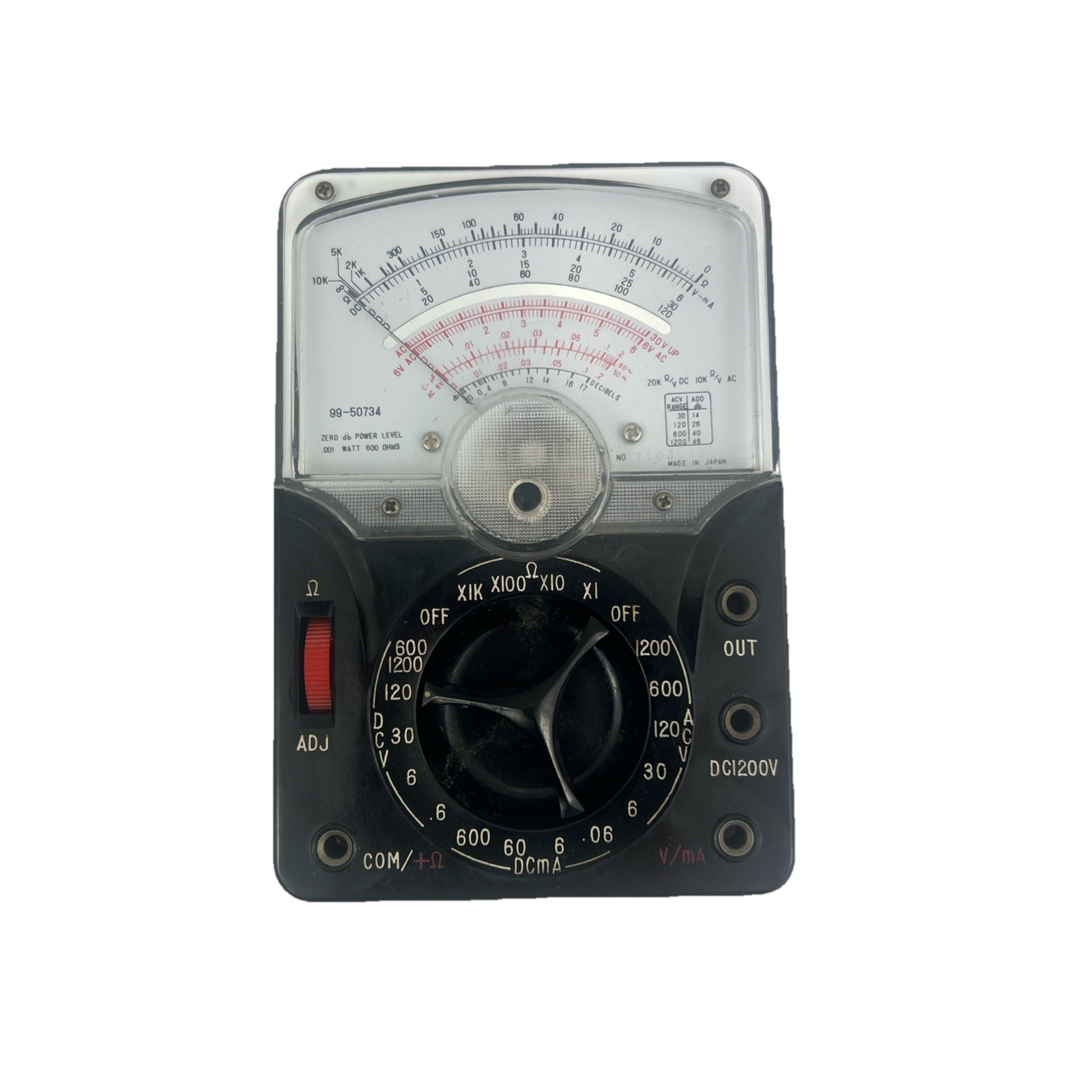 Vintage LaFayette Multimeter Model 99-50734 Tested Works