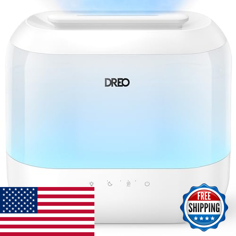 Dreo Humidifiers For Bedroom 4L Top Fill For Large Room 36H Runtime 28 Db Quiet