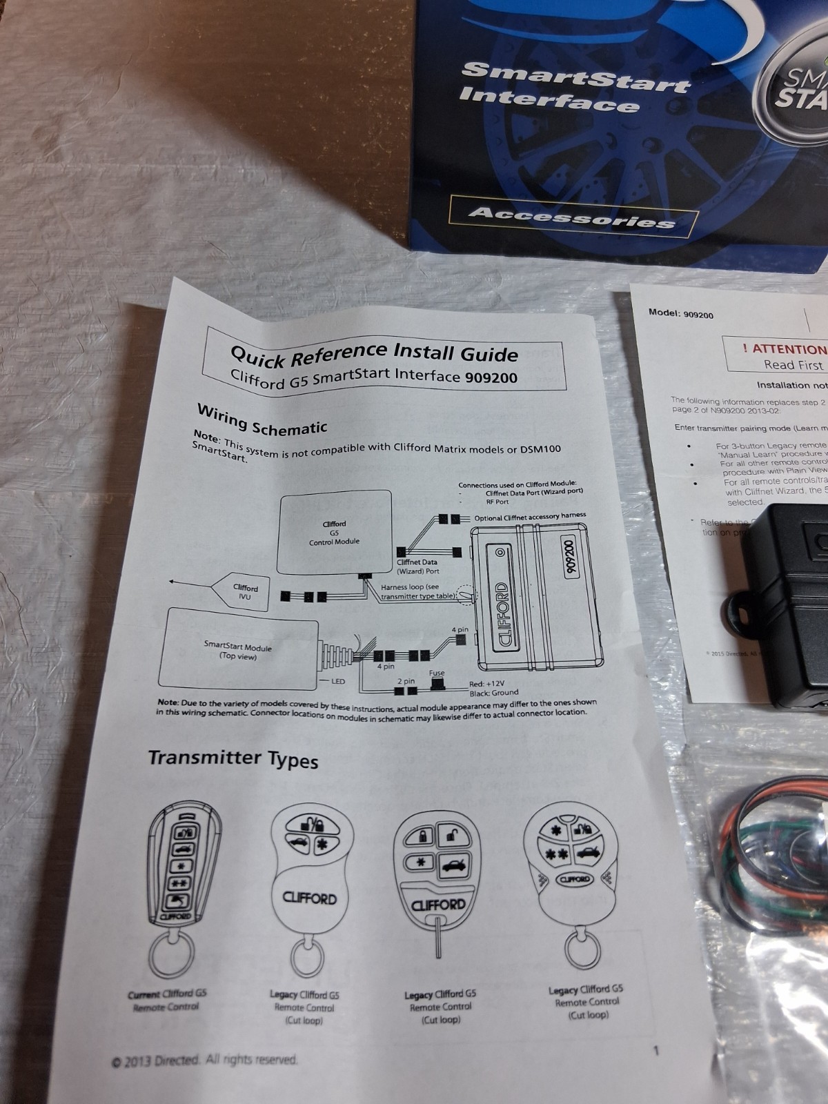CLIFFORD G5 909200 SMARTSTART INTERFACE