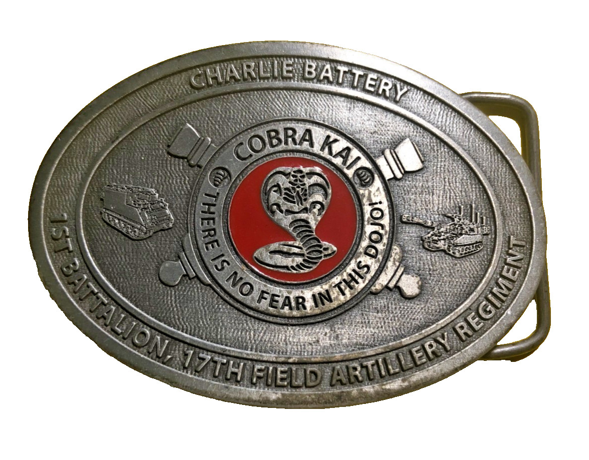 Military U.S. Army Belt Buckle Charlie Battery 1 Bn 17 Fld Artillery Regiment 25