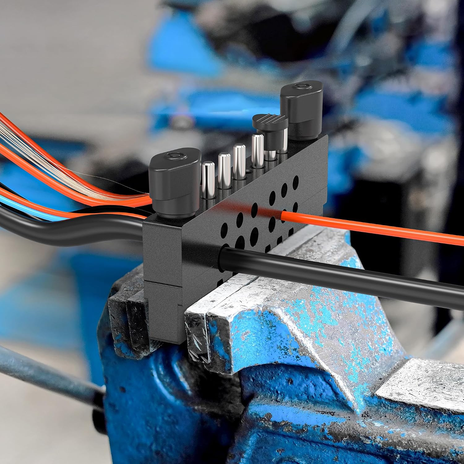 Split-Type Scrap Copper Wire Stripper Machine Kit with 6 Tungsten Carbide Tri-Bl
