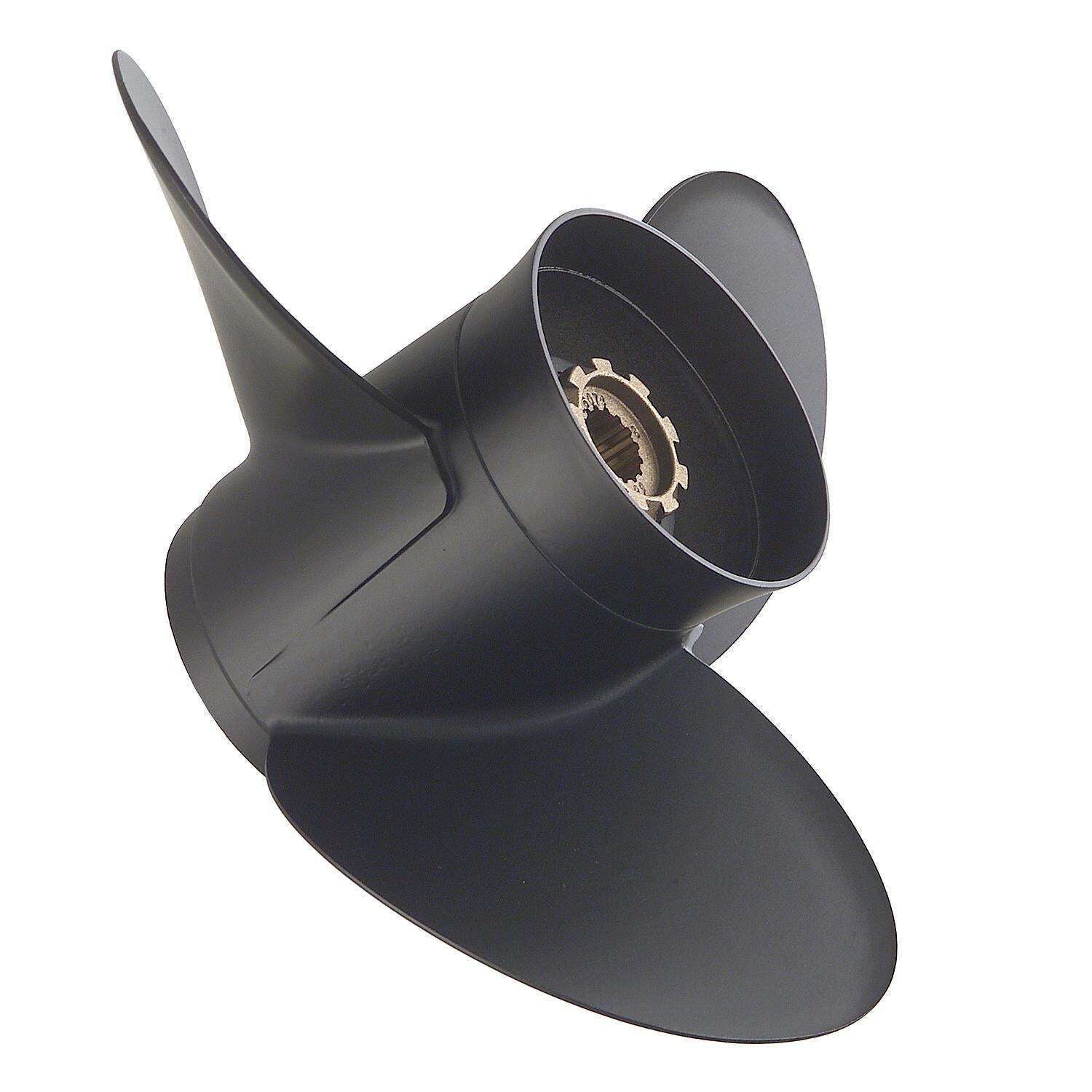 Mercury 854342A45 Black Max Propeller — 14″ × 10″ RH Aluminum 3-Blade