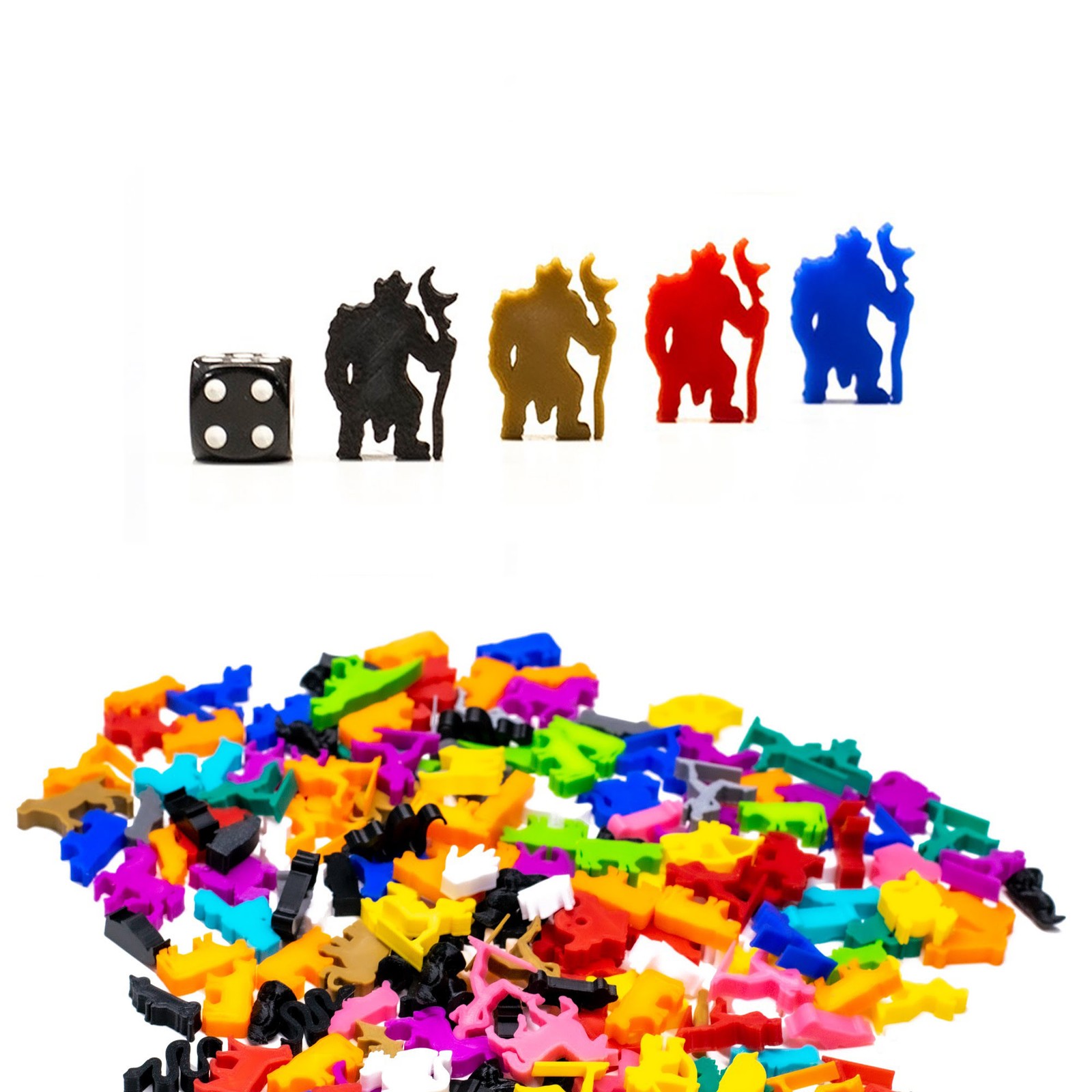 Orc Shaman Figures for Board Games - Board Game Accessory Pieces Upgrade Meeple