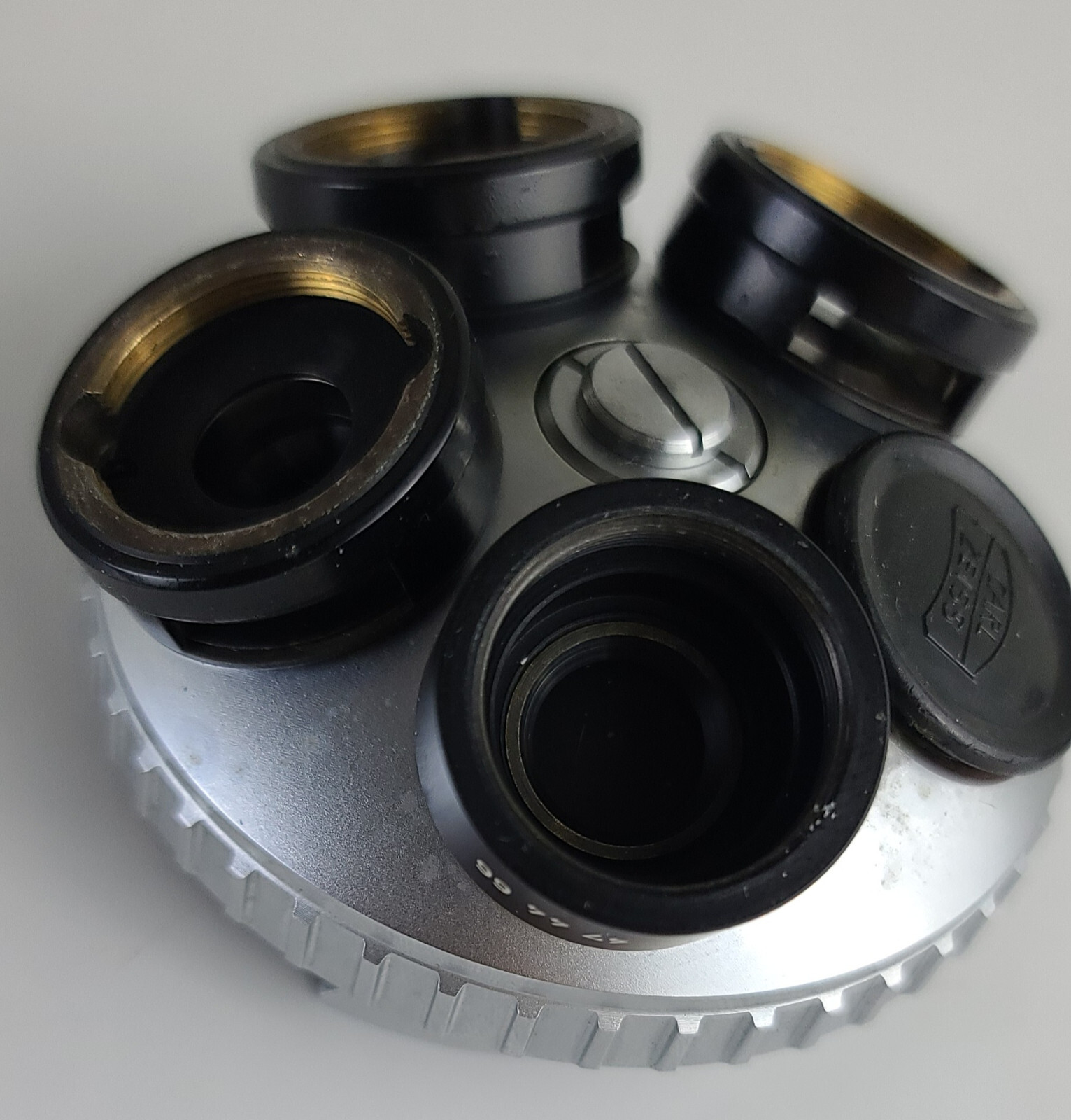 Zeiss Microscope 5x Objective Revolver Turret For DIC Slider